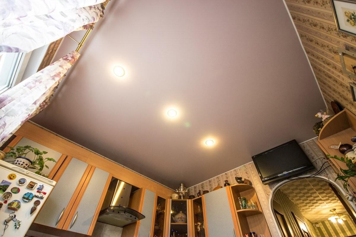 фото сатиновые потолки в кухне 1 